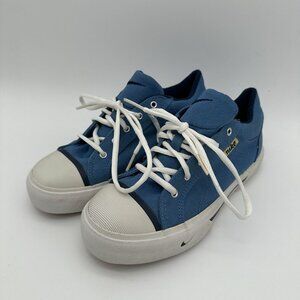 Nike Canvas Blue Sneakers Size 4Y White Rubber Toe & Sole Youth Shoes Casual